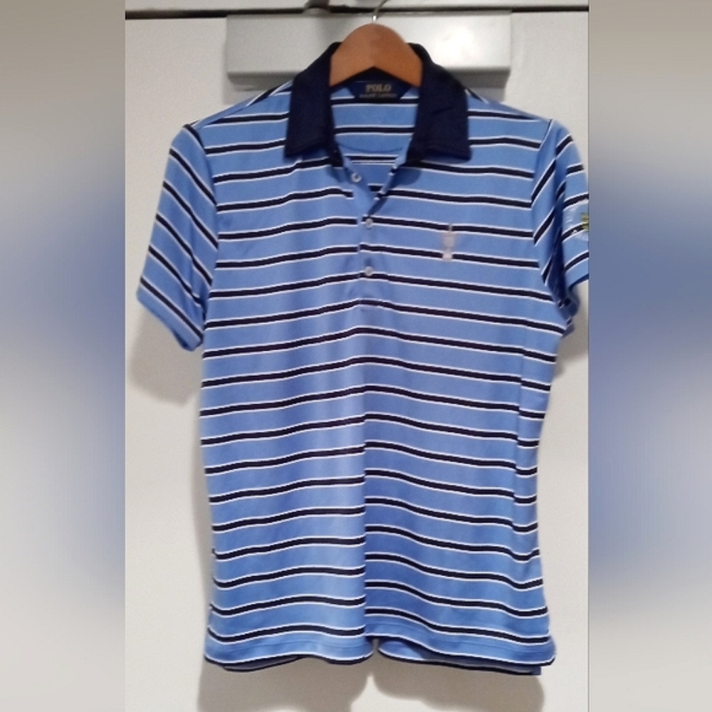 🏌‍♂️POLO, Ralph Lauren🏌‍♀️ U.S. Open, Blue Striped Polo Shirt